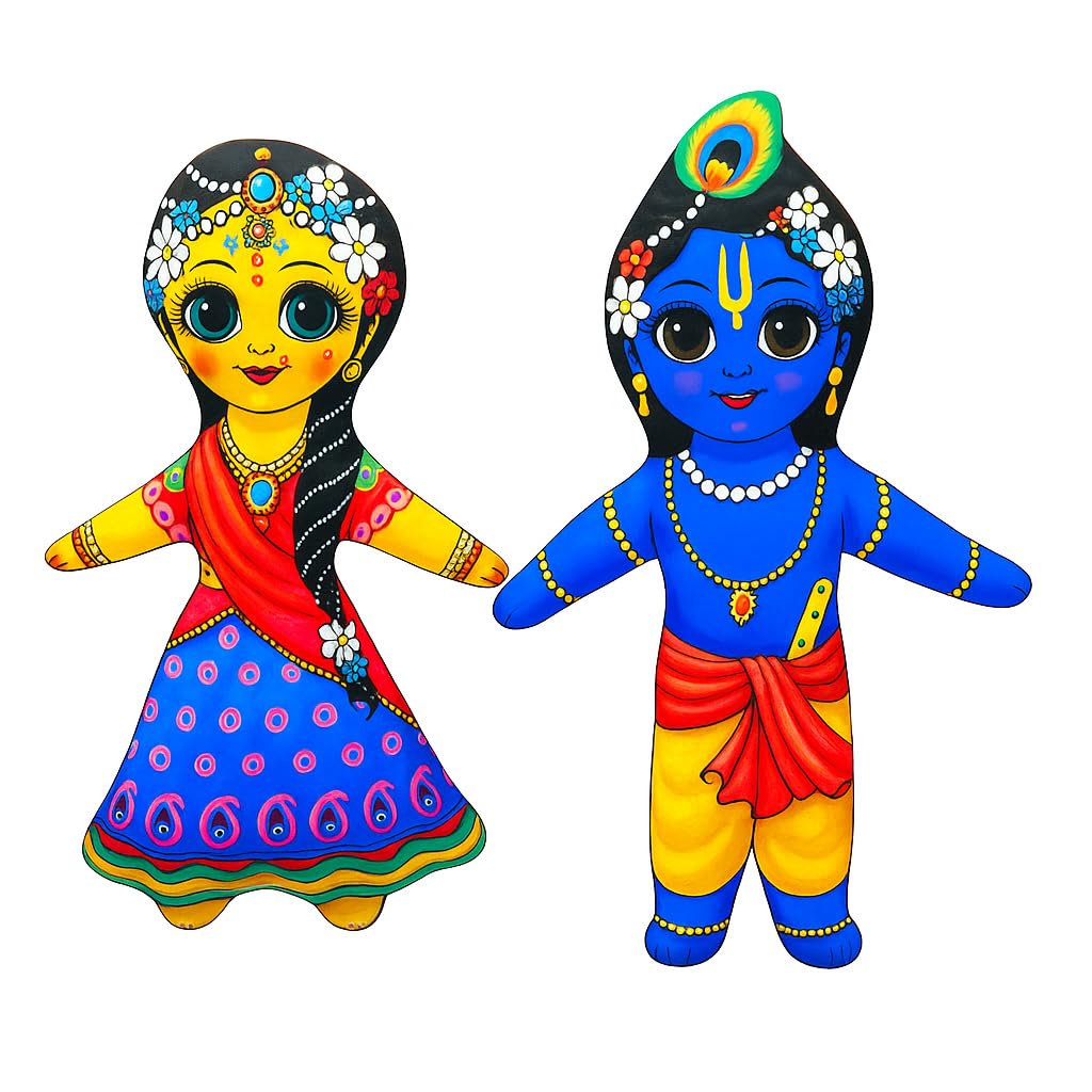 Radha Krishna 7.5 inches Soft and Plush Washable Toy - Radha Krishna Soft Toy – Cuddly and Washable Plush Dolls | Perfect for Kids, Home Décor, and Spiritual Gifting-image-28