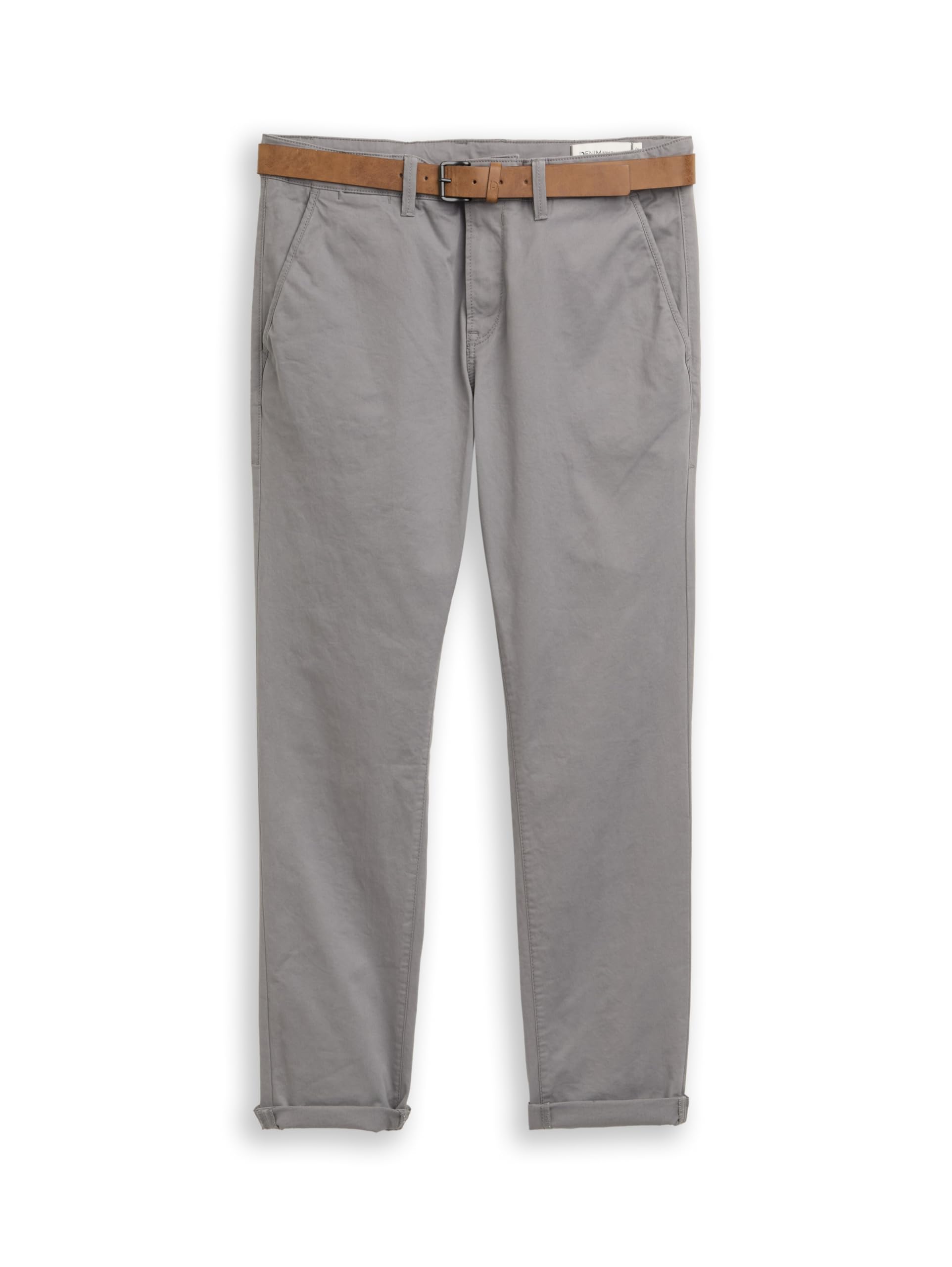 TOM TAILOR Denim Herren Slim Fit Chino Hose mit Gürtel