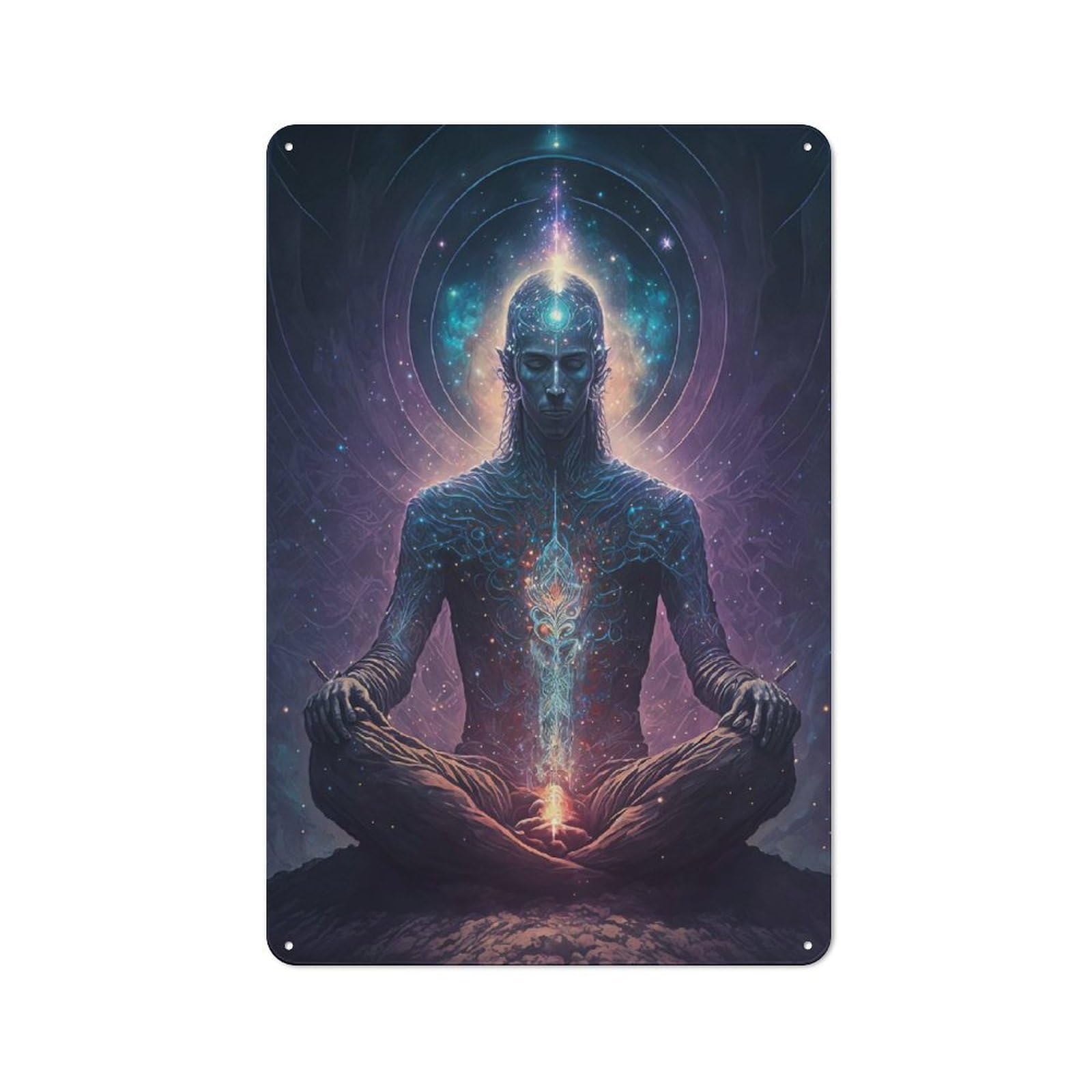 Junmoney Esoteric Zen Universe V8 Everyday Vintage Metal Sign 30X20cm Featuring Room Wall Plaque For Home, Shop, Pub Or Studio Wall