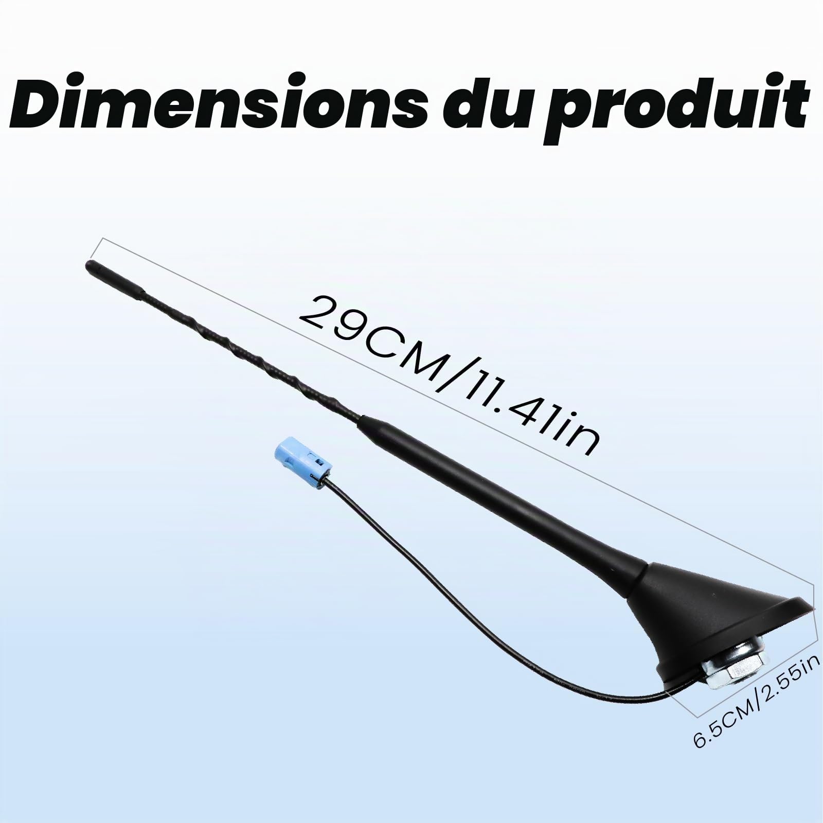 Antenne Voiture 28cm Antenne Voiture HC97 avec Astra G/H Corsa C/D Meriva A Vectra C Signum Omega B Zafira A/B Stablänge