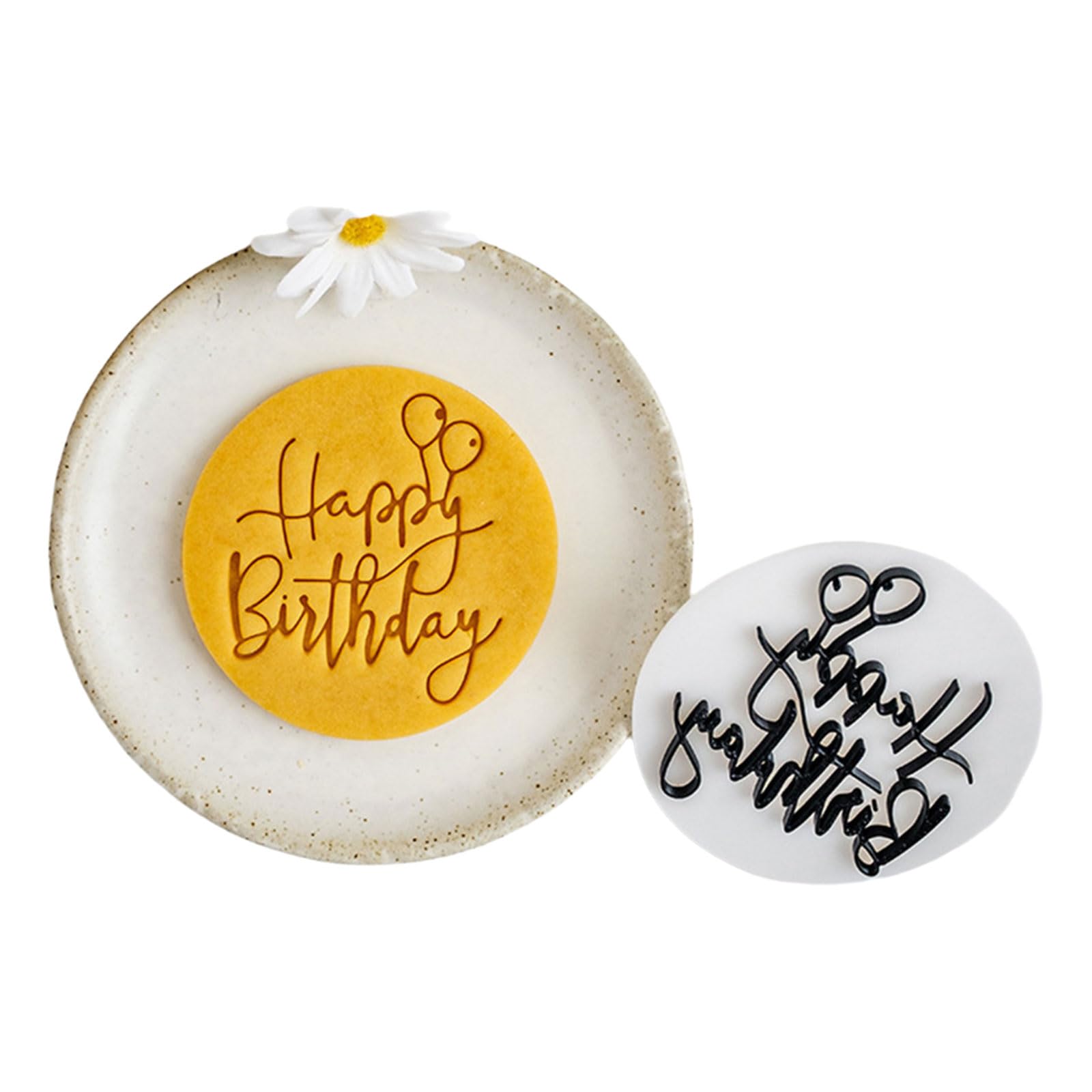 CRFFZ Happy Birthday English Cookie Molds Biscuit Molds Suitable for Creative Baking Enthusiasts and Festival Celebration Kitchen Baking Accessories