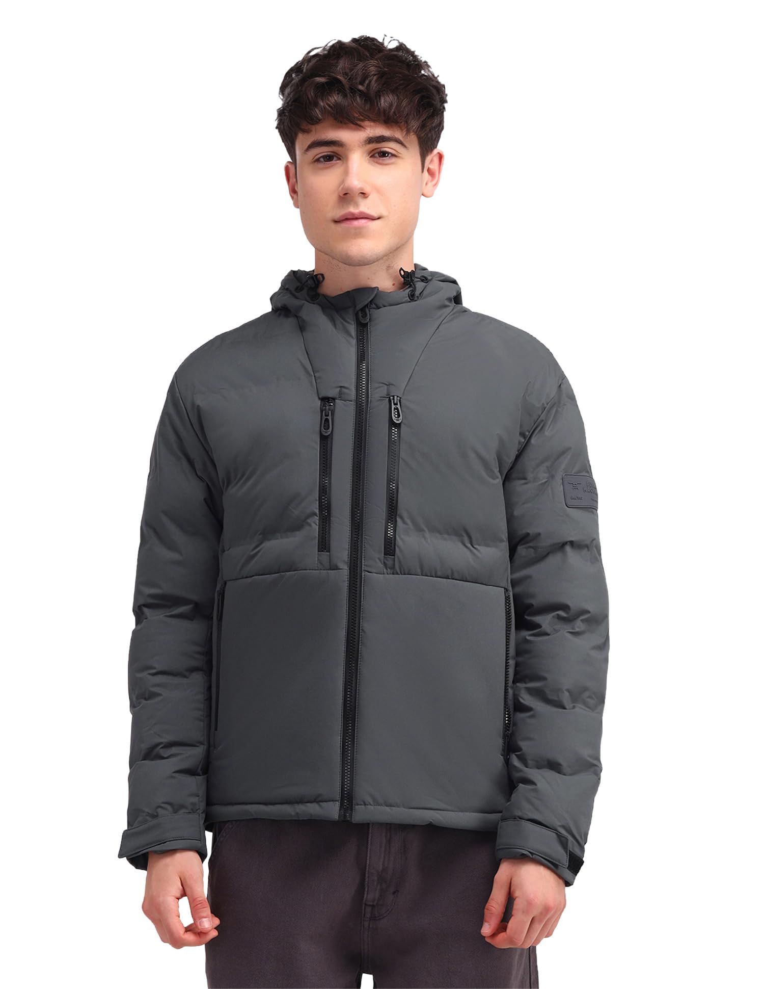 flying machine Regular Fit Solid Padded Jacket-picture-33