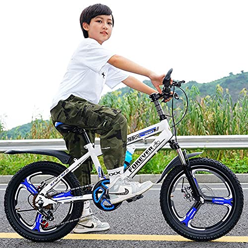 Gymqian Kinder Fahrrad Kinder Fahrrad 18/20 Zoll Jungen Und Mädchen Radfahren, Geeignet Für Kinder 7-14 Jahre Alt, Rot, Weiß, Blau, Rosa Fahrrad,Weiß,18In – Bild 3