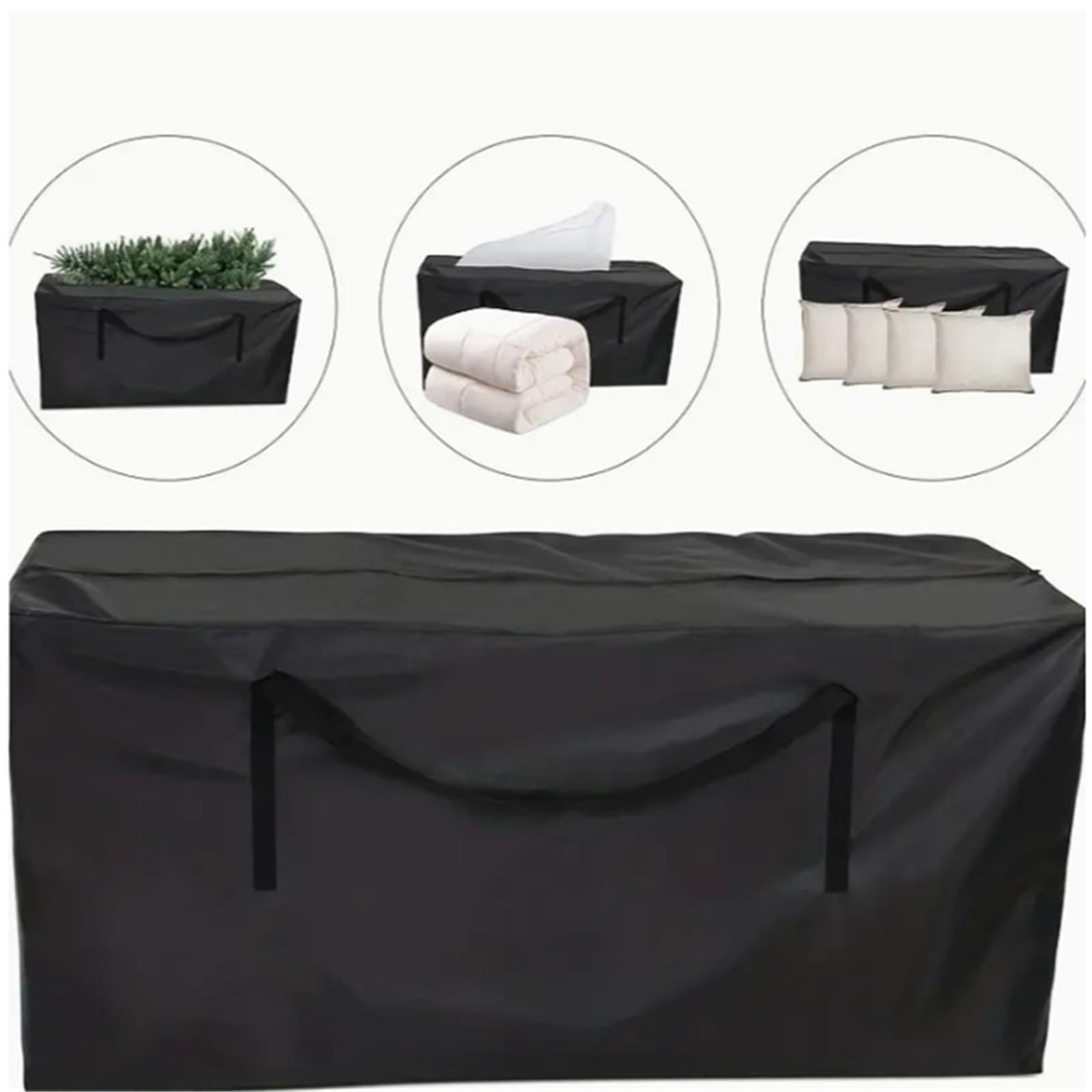 Borsa portaoggetti for cuscini for mobili da giardino, impermeabile, resistente, in tessuto Oxford antistrappo, for riporre l'albero di Natale Per Cuscini(173X76X51cm)