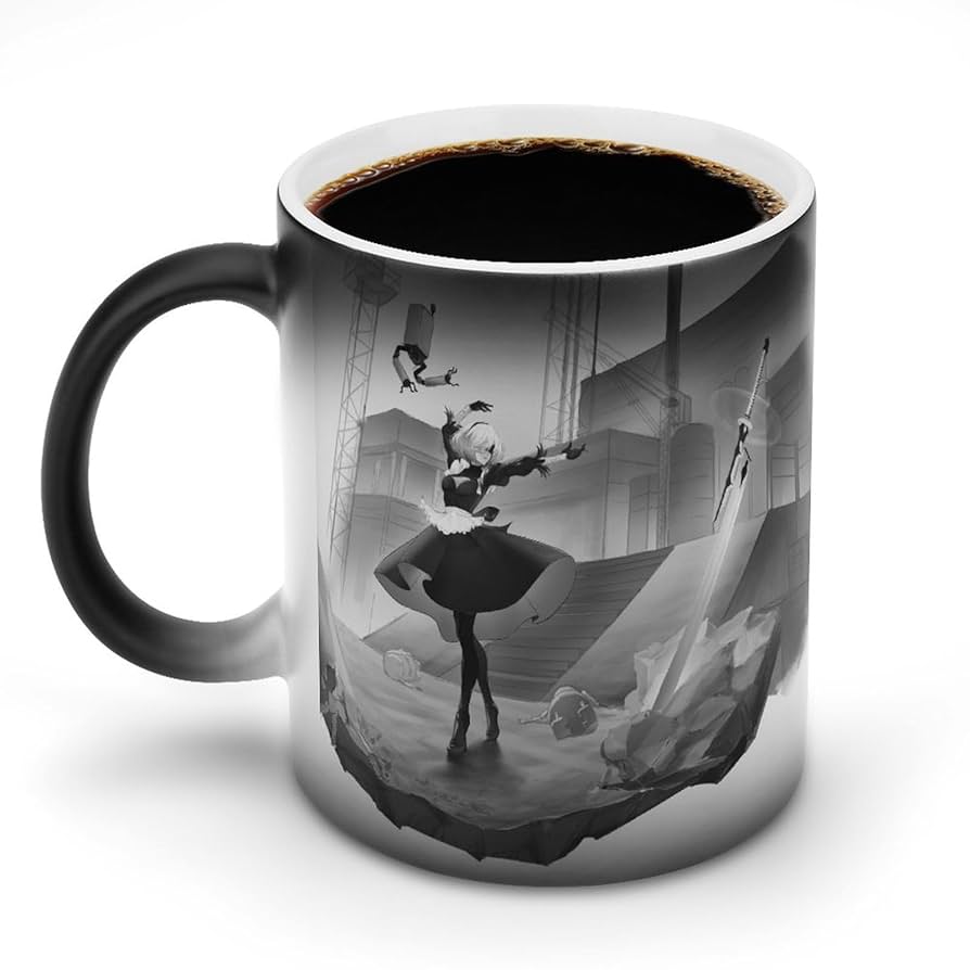 Amazon.co.jp: Nier Automata, 2B, Heat-Resistant Coffee Mug