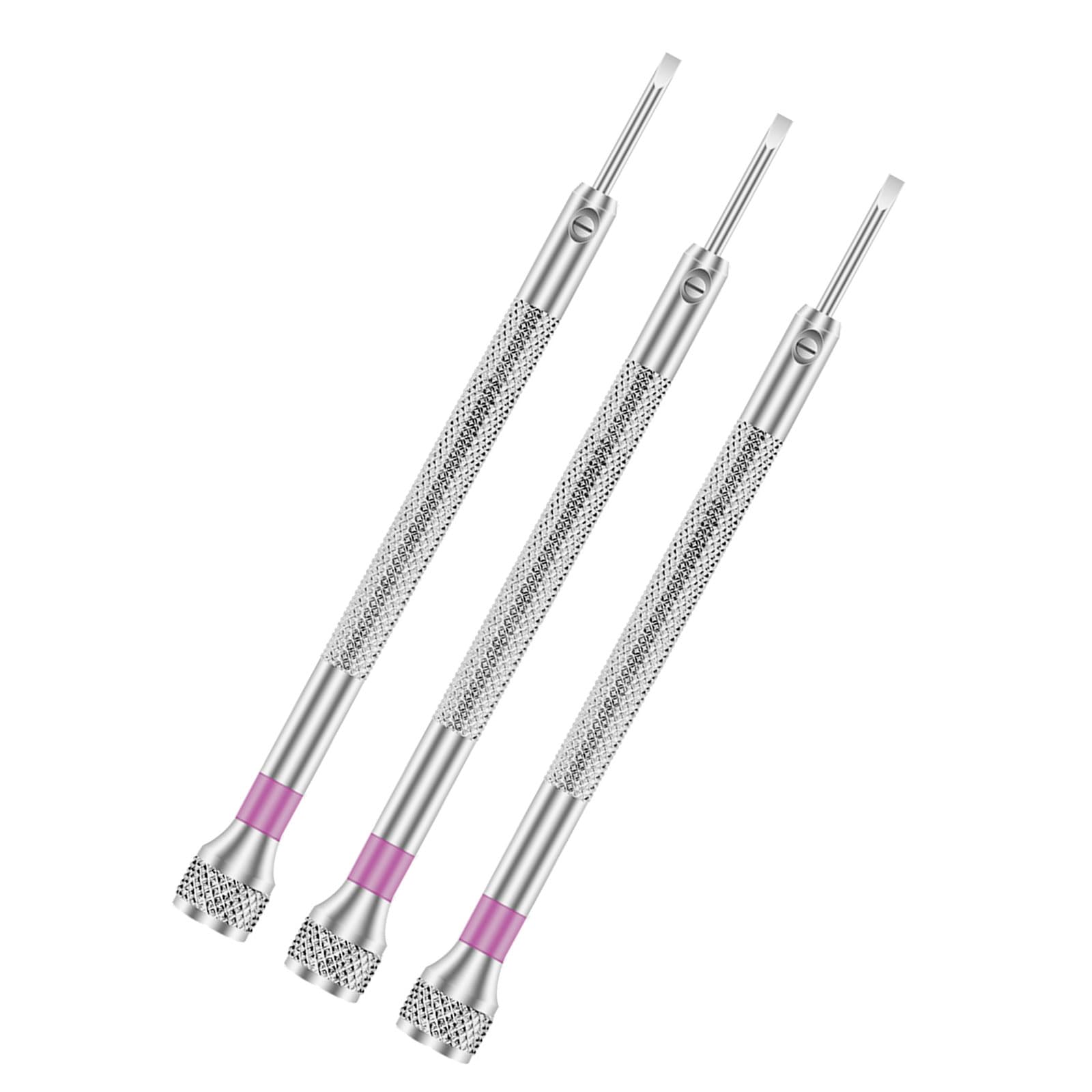 3PC Watchmaker Tool Design with Anti-Slip Grip for Jewelry and Timepiece Maintenance Aluminum Carbon Steel Screwdriver