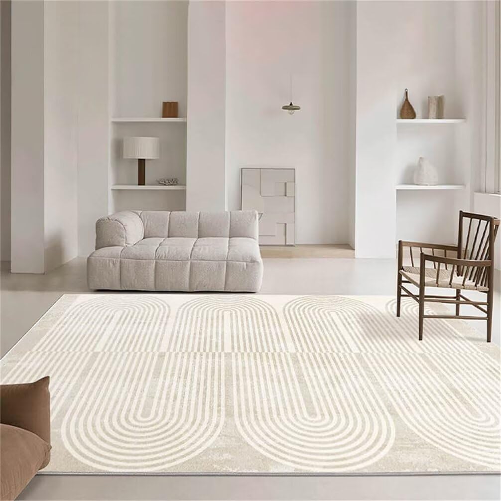 Tapis de salon gris 200x250cm lavable et moderne pour chambre