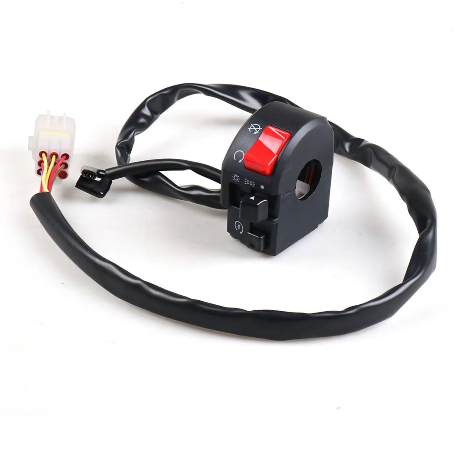 Interruptor señal moto Interruptor Controlador De Manillar De Motocicleta De 22mm Y 7/8 Pulgadas Para Arranque De Lámpara Antiniebla De Señal De Giro De Bocina Universal(Right)