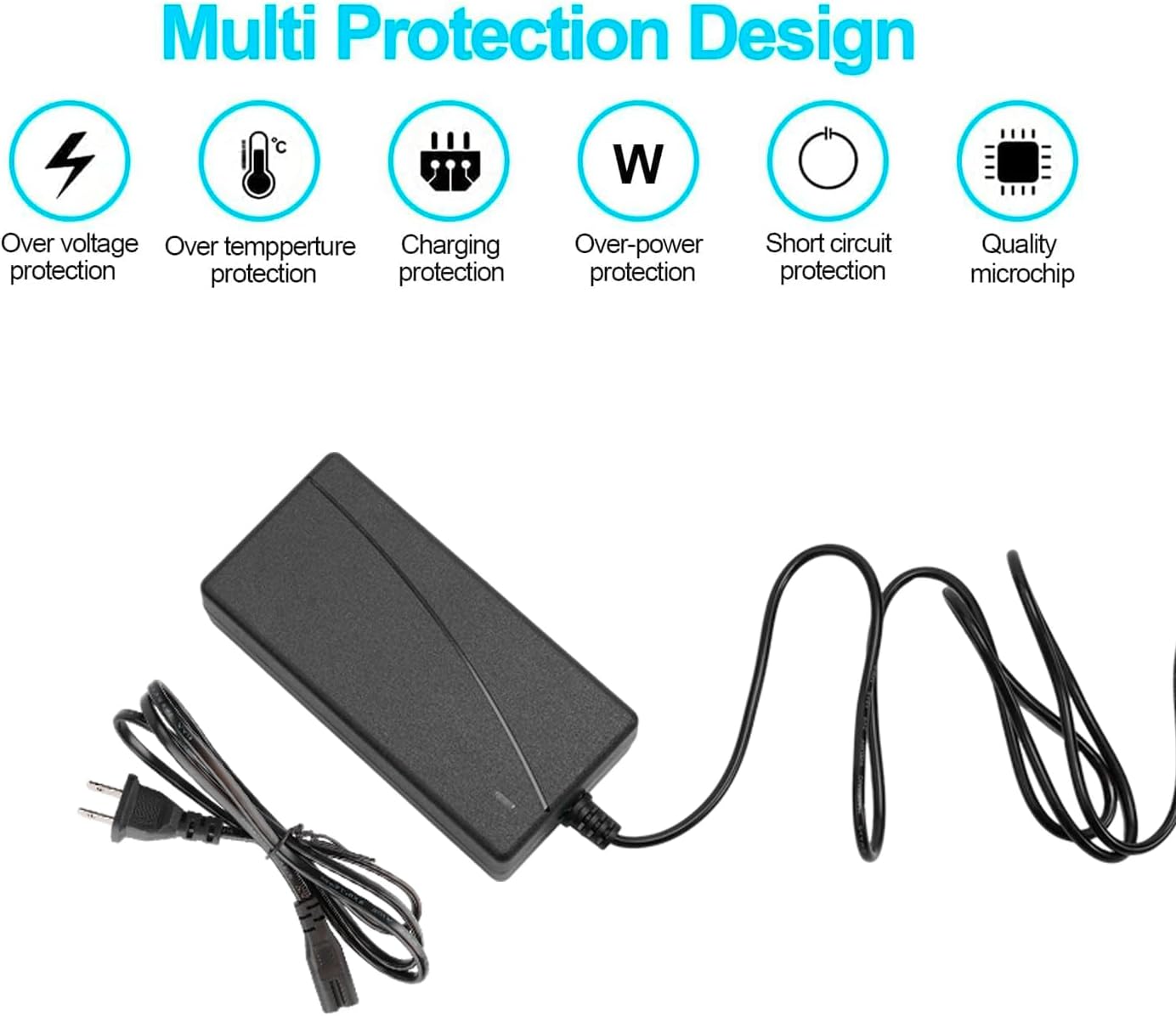 42v 2A scooter power adapter, lithium charger for electric scooter, 3 -pointed 9 mm connector for 36 V scooter battery. 4 6102kavlD9L. AC SL1500