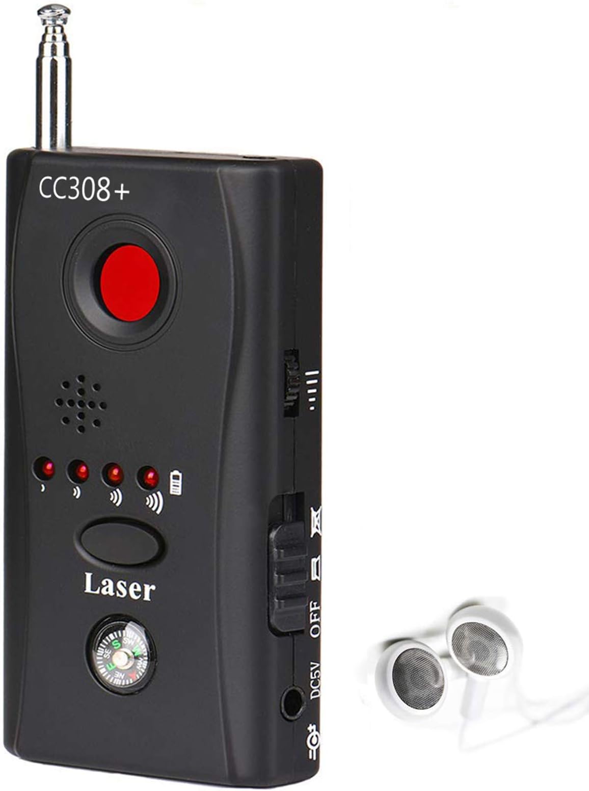 Anti Spy Hidden Camera Detector, Wireless RF Signal Bug Detector Laser Lens GSM Tracking Device Finder for Spy Scanner Radio Wireless Audio Bug Hidden Camera Detector