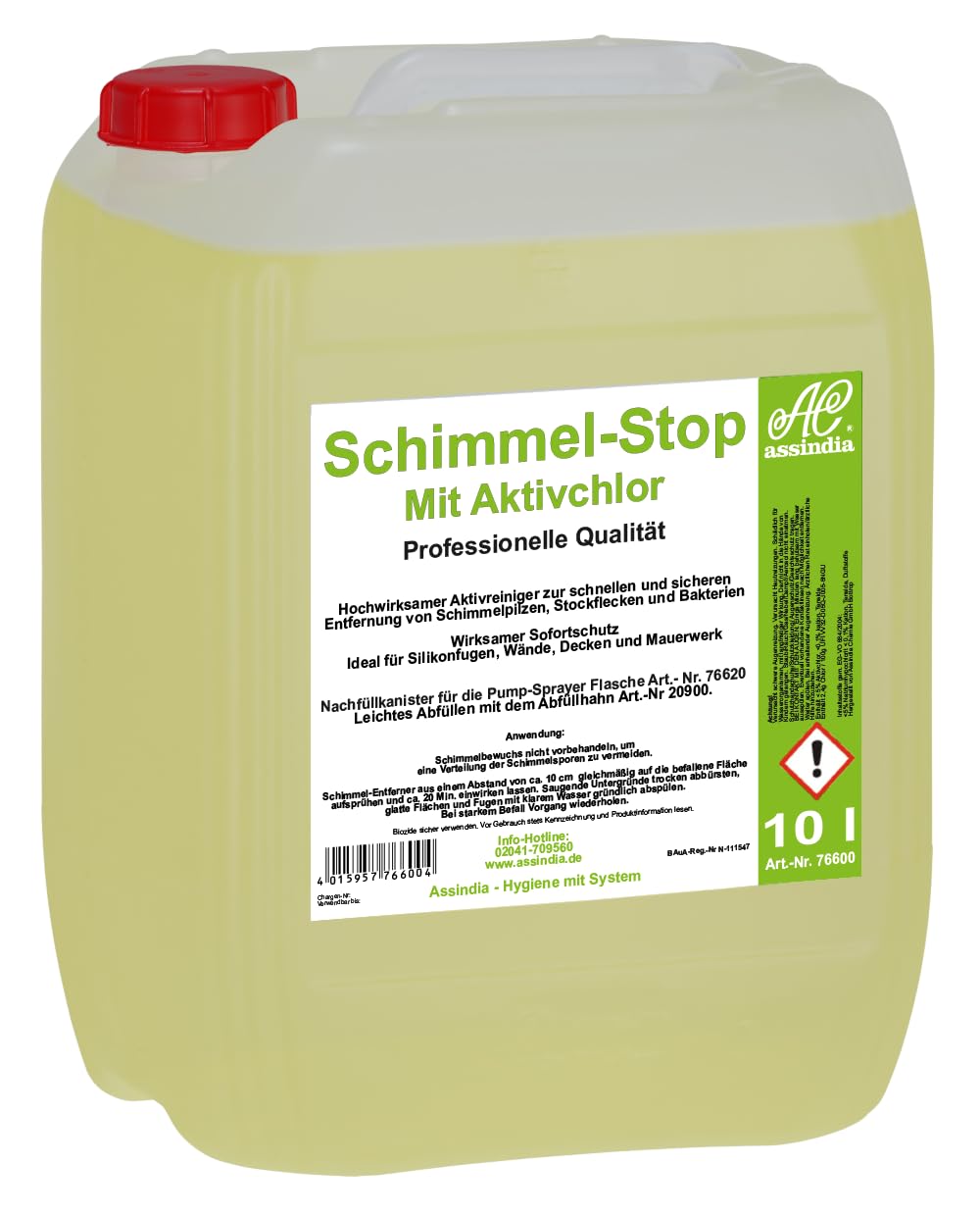 Schimmel-Stop Schimmelentferner mit Aktivchlor 10l