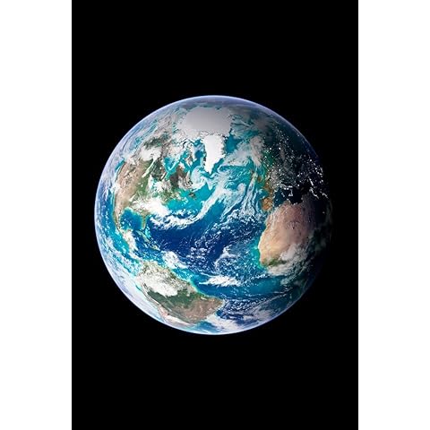 Satellite View of Earth from Outer Space Photo Photograph Cool Wall Art Print Poster 16x24
