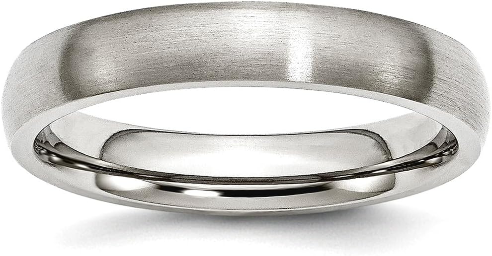 JewelryWeb Stainless Steel Brushed Band Ring-Ring for Women and Men in Variety of Sizes