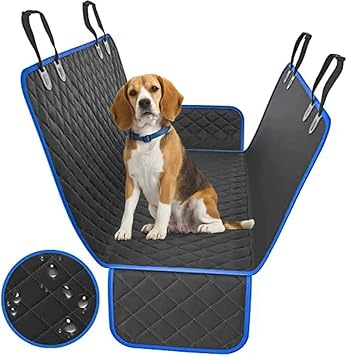 Ashok Enterprises Dog seat Cover for car seat Protector, Waterproof, Non-Slip, Non-scratchable, Strong and Durable, Burfi Shapes Hammock seat Cover for car(Royal Blue) (Large)