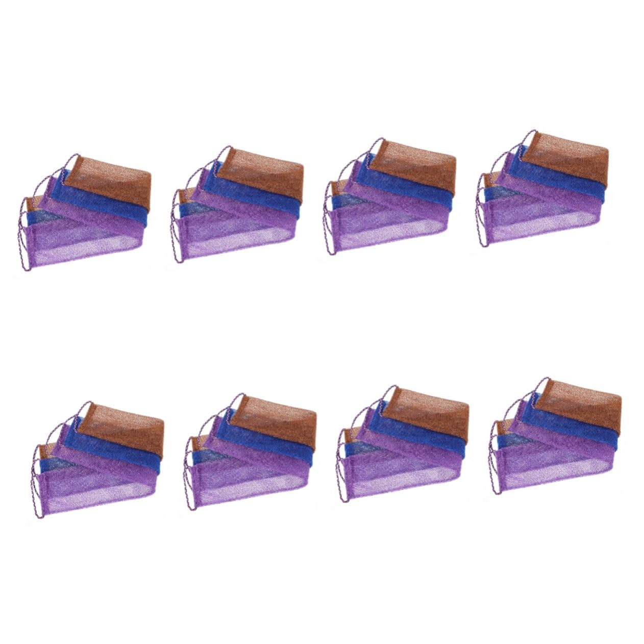 FRCOLOR 24 Piezas Toalla de baño con cordón fregador de espalda para ducha depurador de uso de baño toallas herramienta de limpieza de la piel del cuerpo toalla de baño para el hogar tina