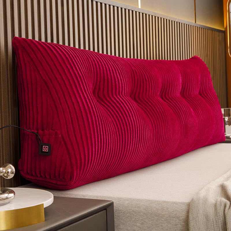 Cuscino a cuneo per testiera del letto, cuscino triangolare per cugino, 120 x 50 x 20 cm, con fodera rimovibile per divano letto, cuscino di supporto e confortevole per testiera