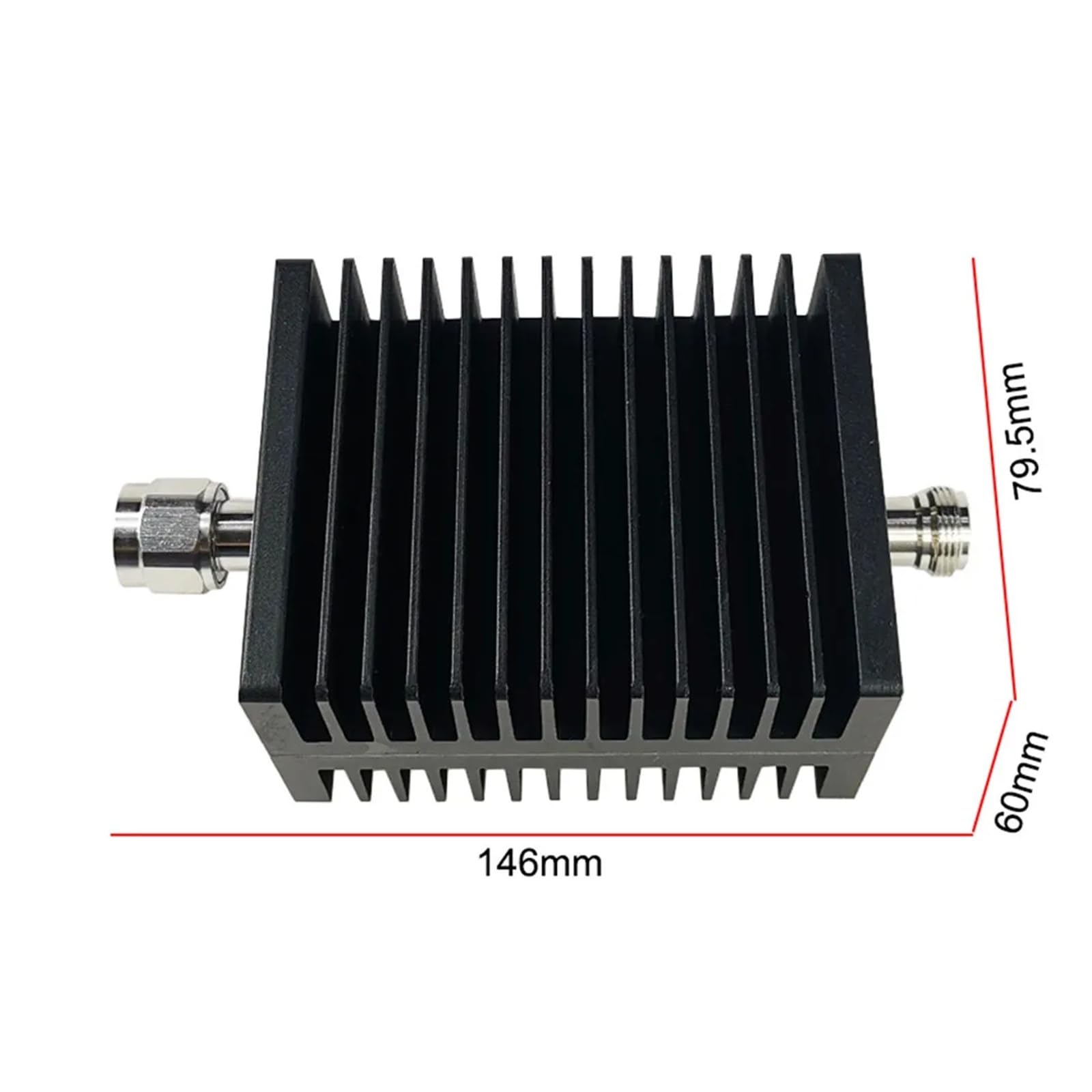 Stały tłumik koncentryczny N-JK 100 W, DC do 3 GHz (20db)