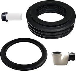 2 Piezas Juntas de Tubería para Geberit, Junta para Tubo de Descarga (Ø 55/42 mm), Junta de Manguito (Ø 36-45/60 mm), Compatible con Tubo de Descarga Oculto Geberit DN40/45mm, Modelos 362.771.00.1