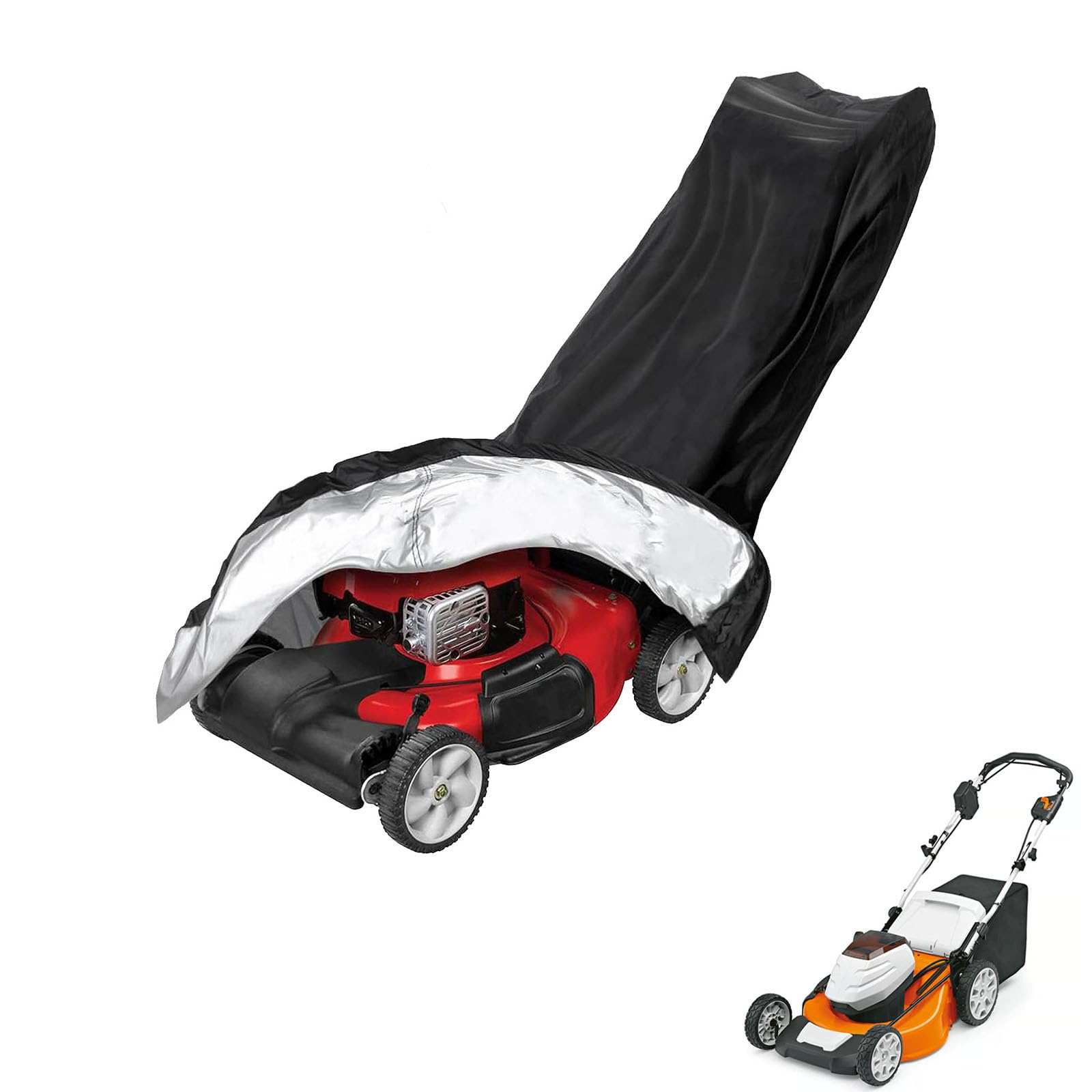 lawnmower cover Compatible with Stihl RMA 510 V ,waterproof and sun,suitable for indoor and outdoor use all year round, comes with a storage bag — image 1