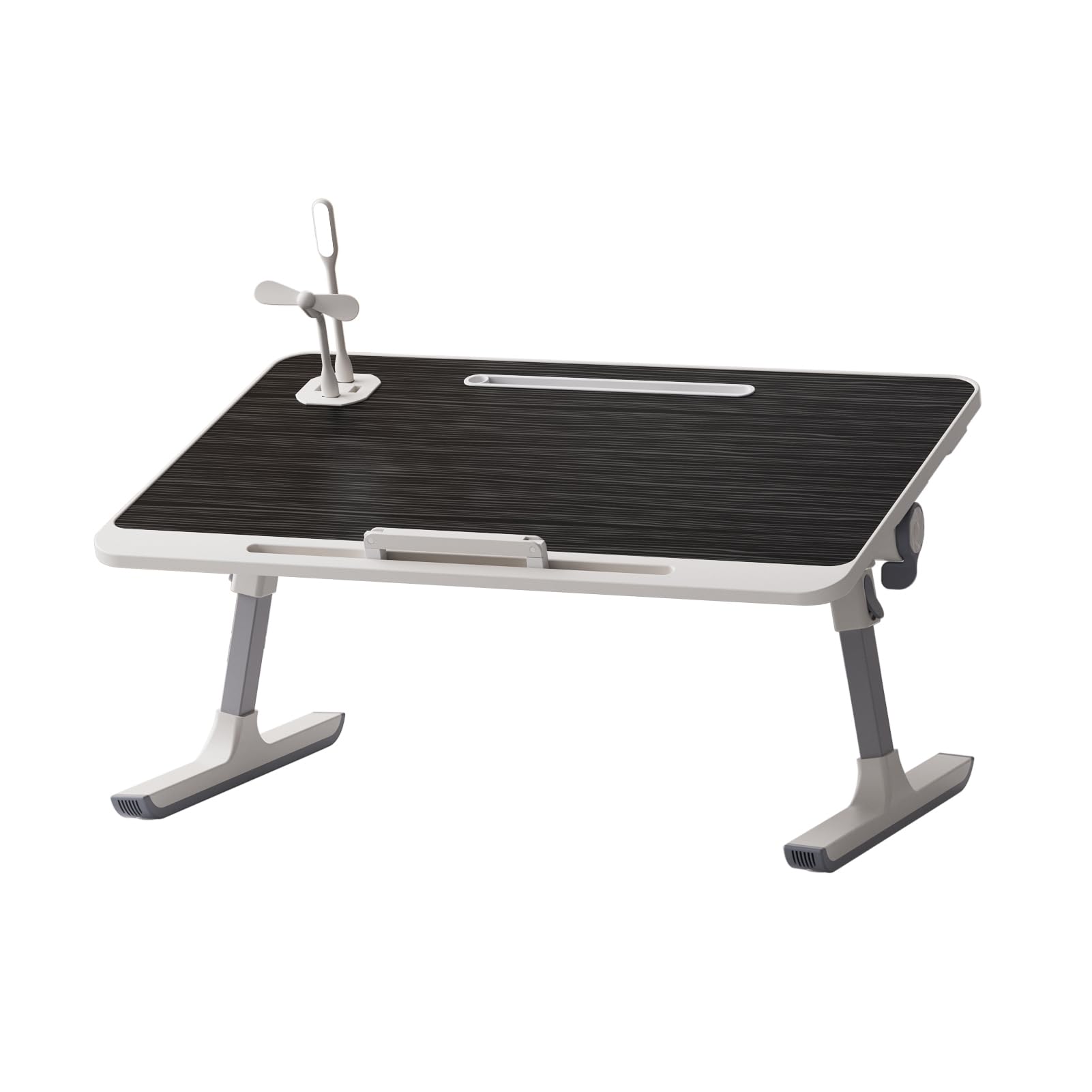 Somerway Black Laptop Bed Table, Lap Table, Adjustable Laptop Bed Tray, Foldable Legs, Height & Angle Adjustable, Portable Lap Desk For Sofa Couch (Black)