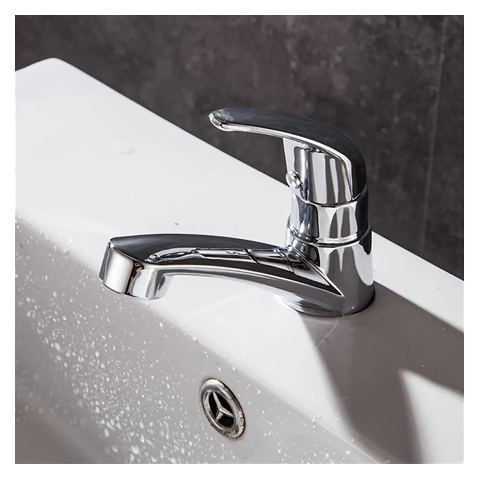 Jvddi 1Pc Bathroom Basin Faucet Chrome Deck Mount Bath Tap Washbasin Single Cold Sink Water Tap Household