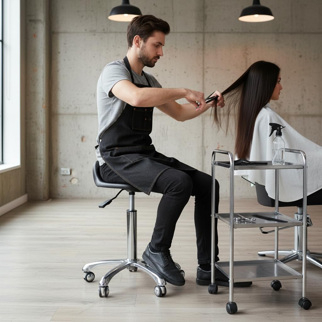 Tabouret Coiffeur Réglable Hauteur