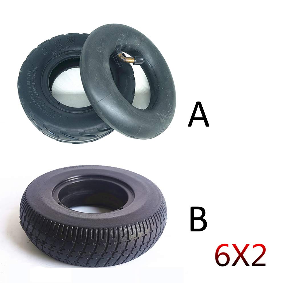 Xiaoxu Pneumatici per Scooter elettrici Fuoristrada, Pneumatici Interni ed Esterni 6X2 Antiscivolo e Resistenti all'Usura, Pneumatici pieni antideflagranti, Adatti per Scooter elettrici