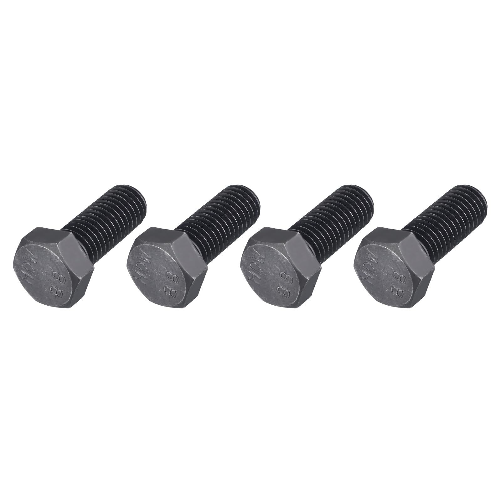 METALLIXITY Hex Bolts (M14-2x35mm) 4Pcs, 8.8 Grade Carbon Steel Fully Threaded Black Oxide