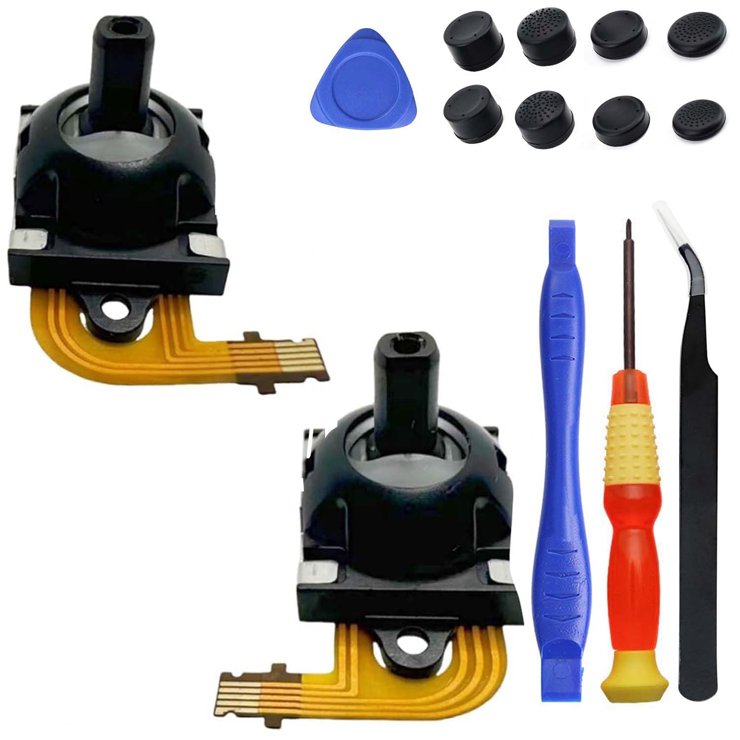 GaneTronic Joystick Replacement for Playstation Portal Analog Thumb Stick Repair Accessories Kits Replacement Part with Thumbsticks Repair Screwdriver