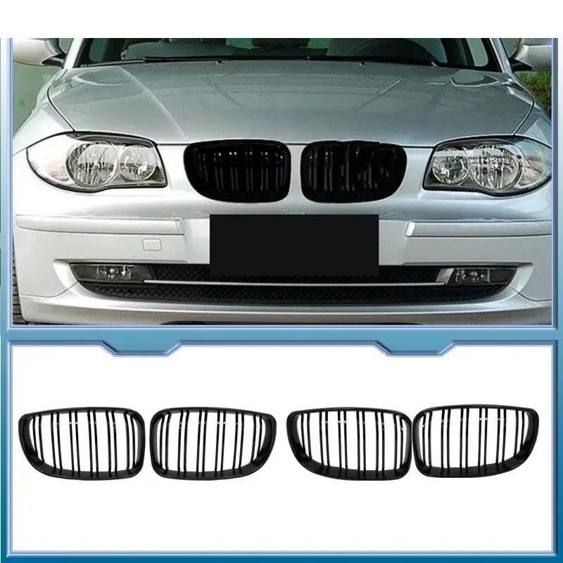 Grilles course BMW E87 E81 double ligne noir brillant pour optimiser le style du radiateur - 3