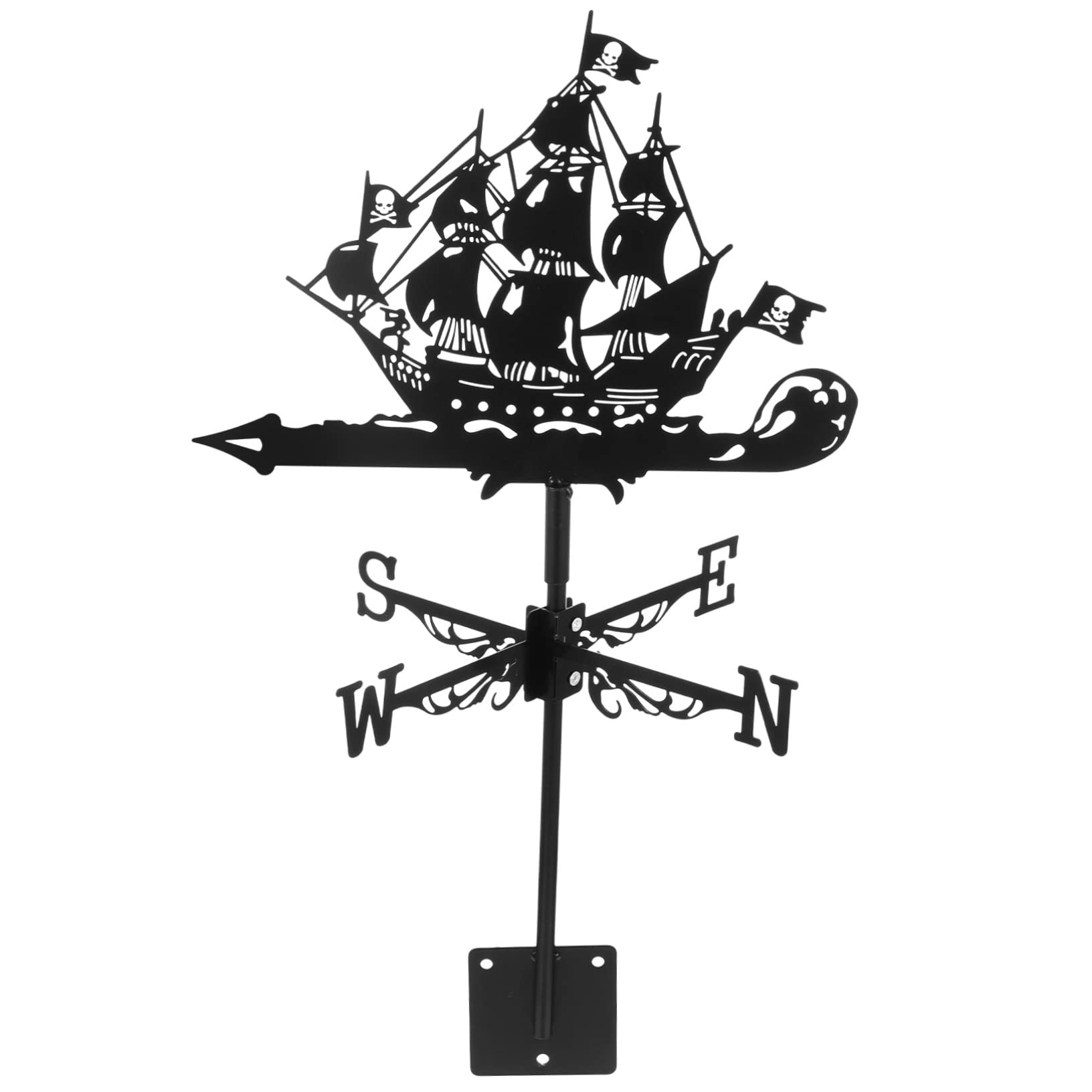 Veleta de jardín POPETPOP de hierro vintage decorativa para medir la dirección del viento