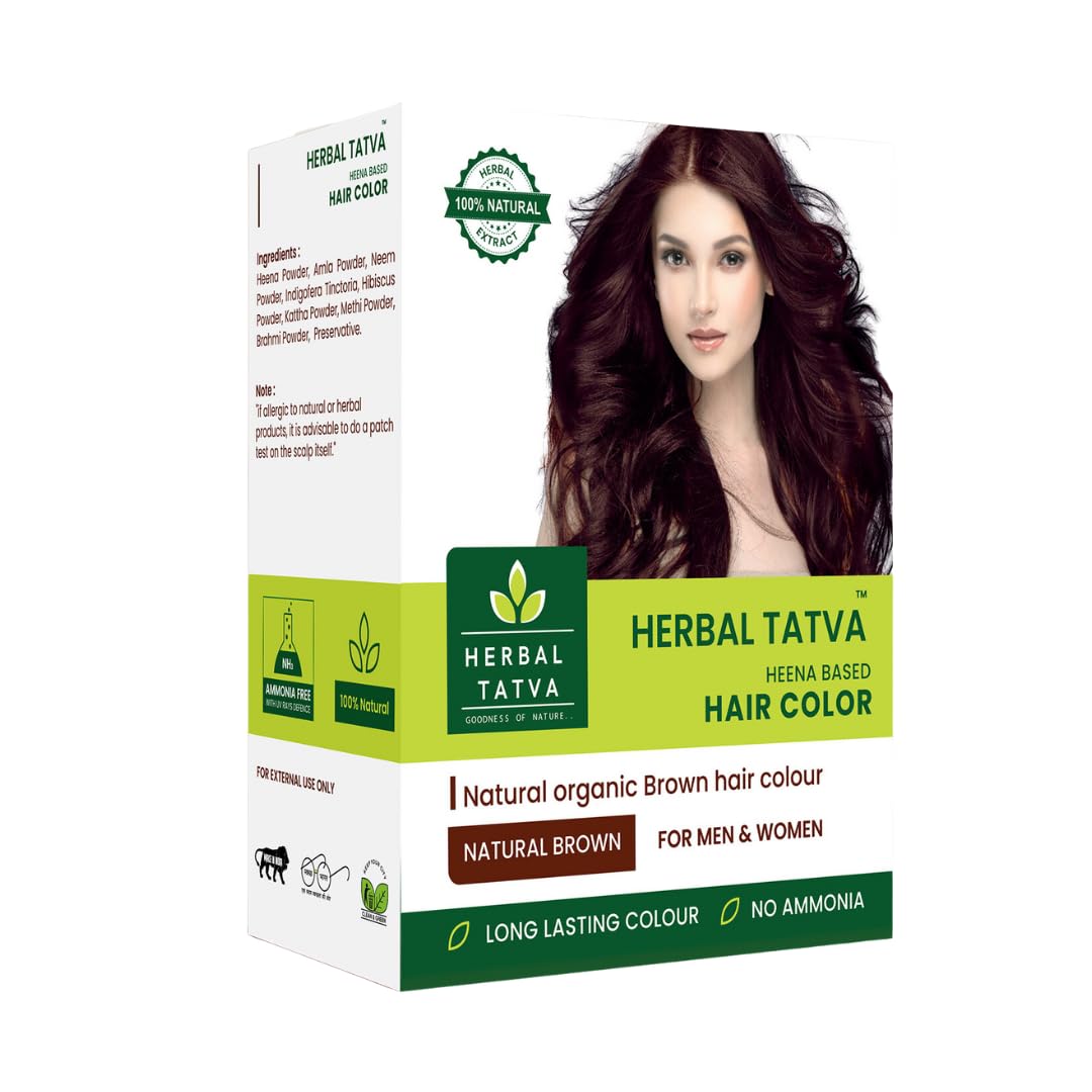 Herbal Tatval Natural Brown Hair Colour | Herbal Hair Colour | Natural Henna Powder for Hair Brown | Long Lasting & Chemical Free | 40g-picture-36