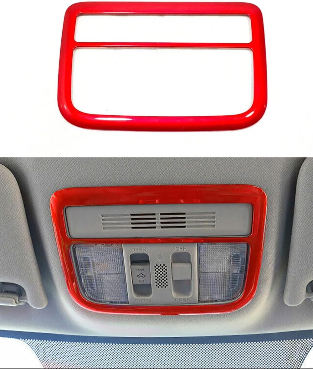 Car Accessories Fit for Honda Civic 10th Gen 2016-2020 ABS Interior Reading Light Trim （Red） 1PC Set