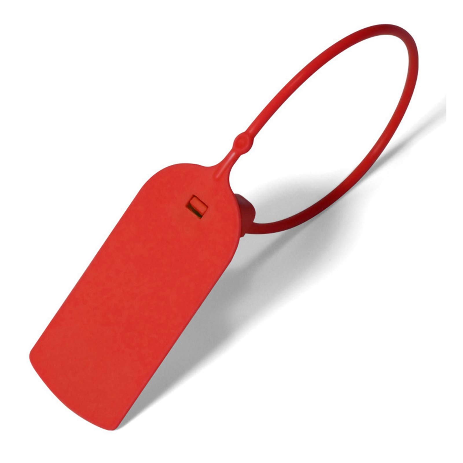 Sigilli in plastica antimanomissione, Confezione da 100 fascette con sigillo numerato multicolore for scatole di scarpe abbigliamento 200 mm(Red)