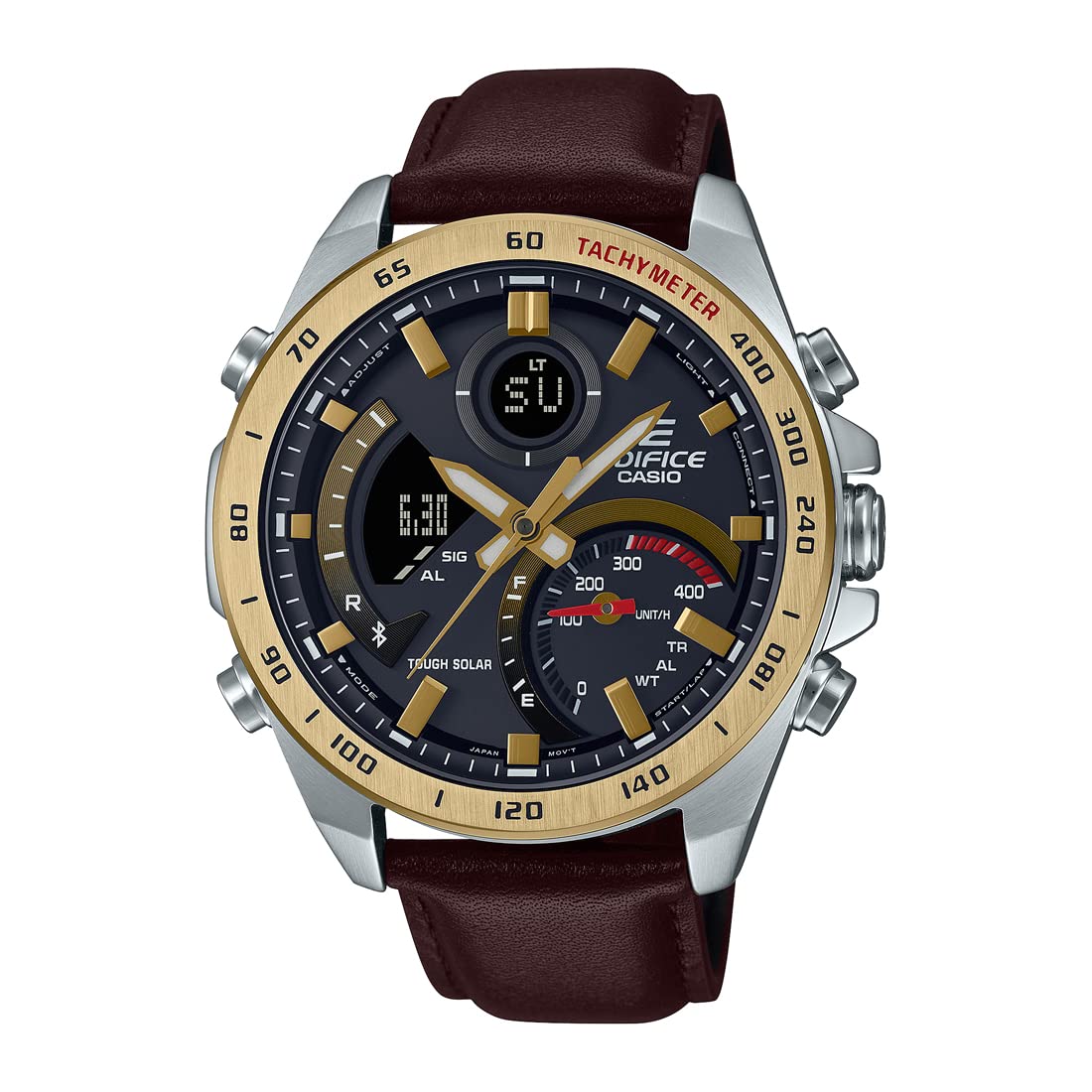 Casio Edifice ECB-900GL-1ADR Gray Analog-Digital Dial Brown Leather Band Mens Watch Smartphone Link Tough Solar EX530 (B095HRRG3V) Amazon Price History, Amazon Price Tracker