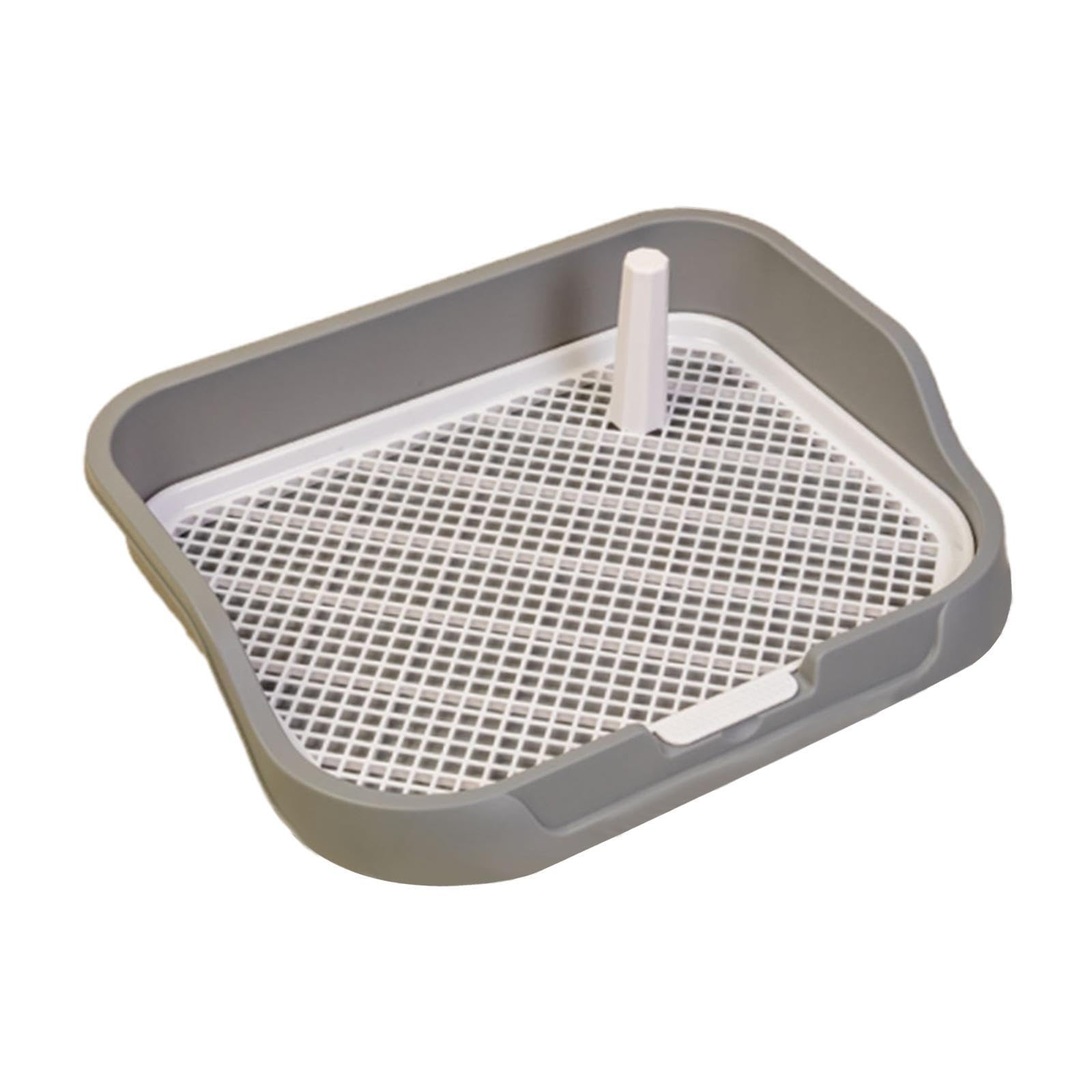 Zambuph Light Gray Puppy Training Toilet Tray Indoor Dog Potty Featuring Mesh Grid Sturdy Construction And Convenient Removable Post Dog Potty Tray Pet Indoor Training 49X39x10cm