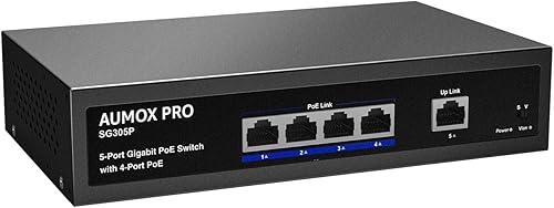 Miniatura 13 de Interruptor PoE de 10 puertos 2.5G, interruptor AUMOX PRO de red no administrado de 8 puertos 2.5G con 2 x 10G SFP Gigabit Ethernet PoE no