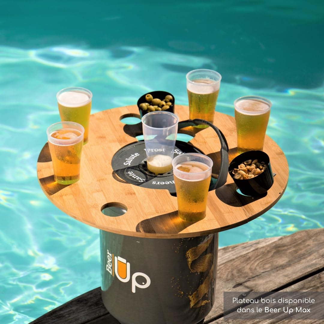 BeerTender® BEER UP Tireuse à bières portative 20 verres 4 kits fûts 1 ceinture porte verres 12 marqueurs 20h de froid remplissage par le fond