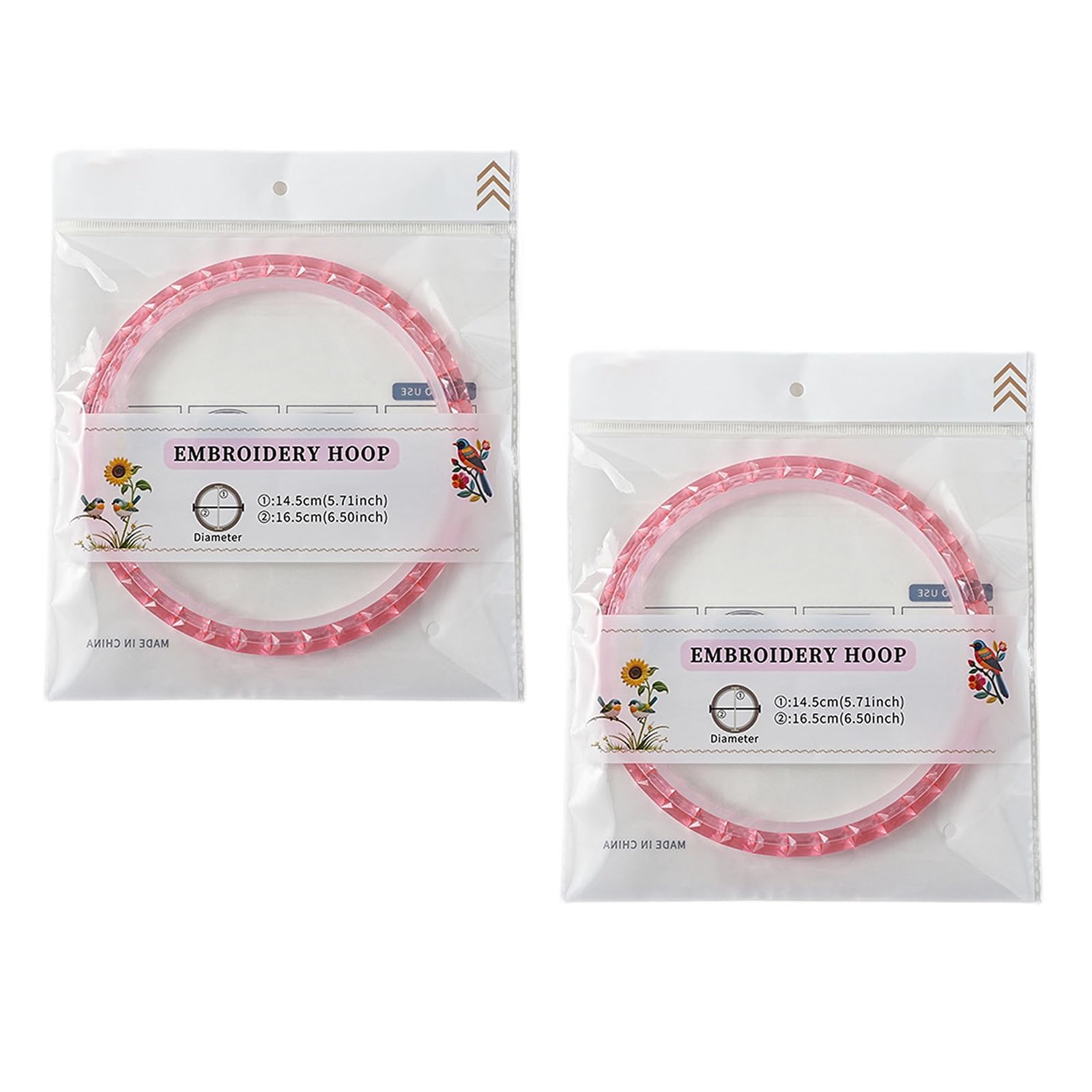 Yjcnelcr 2Pcs Beads Painting Hoop Circular Embroidery Frames with Copper Screw for Beads Painting Needlework Stone Hoop