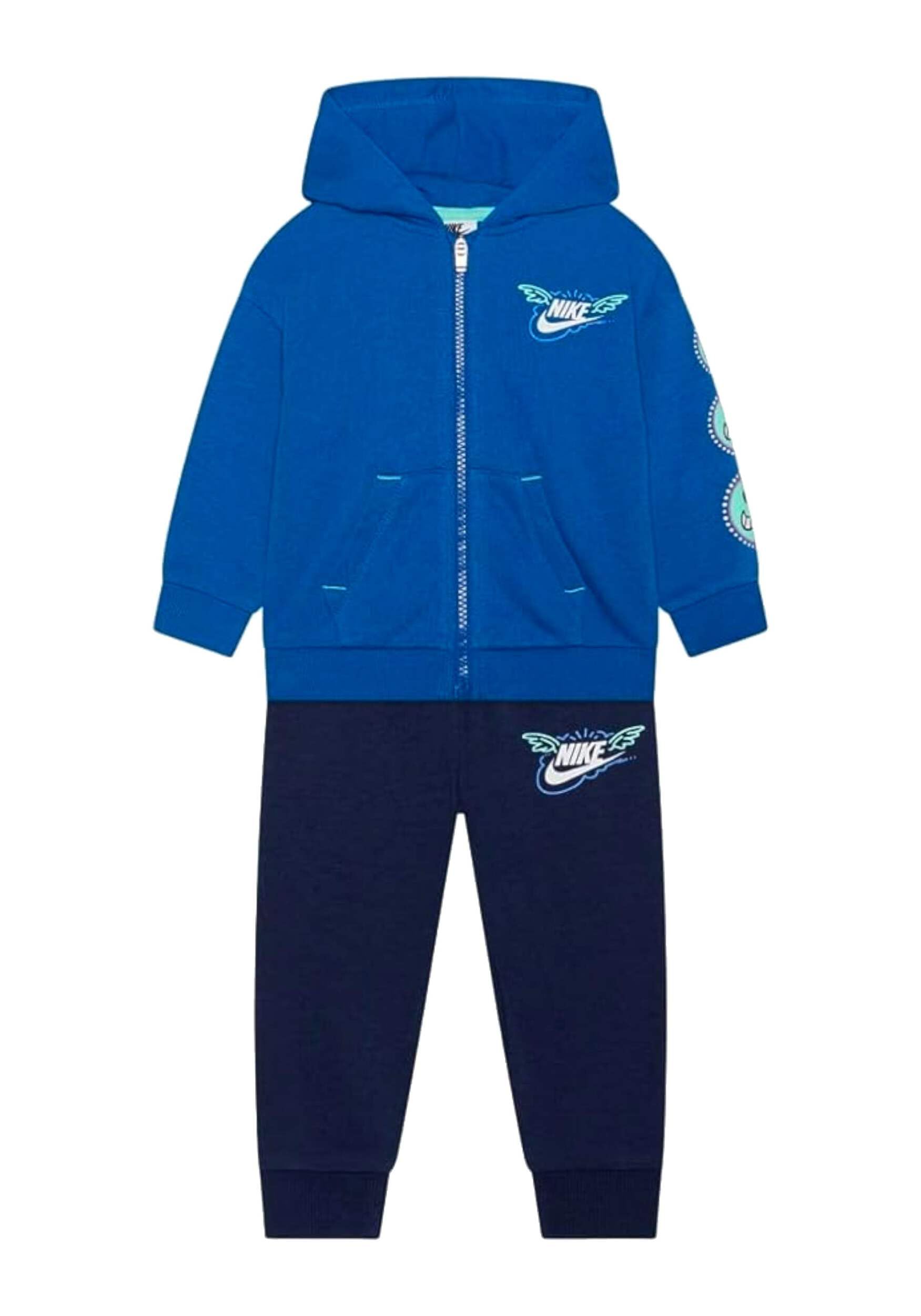 Nike -SET COMPOSTO DA FELPA E PANTALONE -FELPA CON CAPPUCCIO E ZIP -FELPA CON LOGO PANTALONE CON GIROVITA ELASTICO -PANTALONE CON ORLI A COSTE -REGULAR FIT