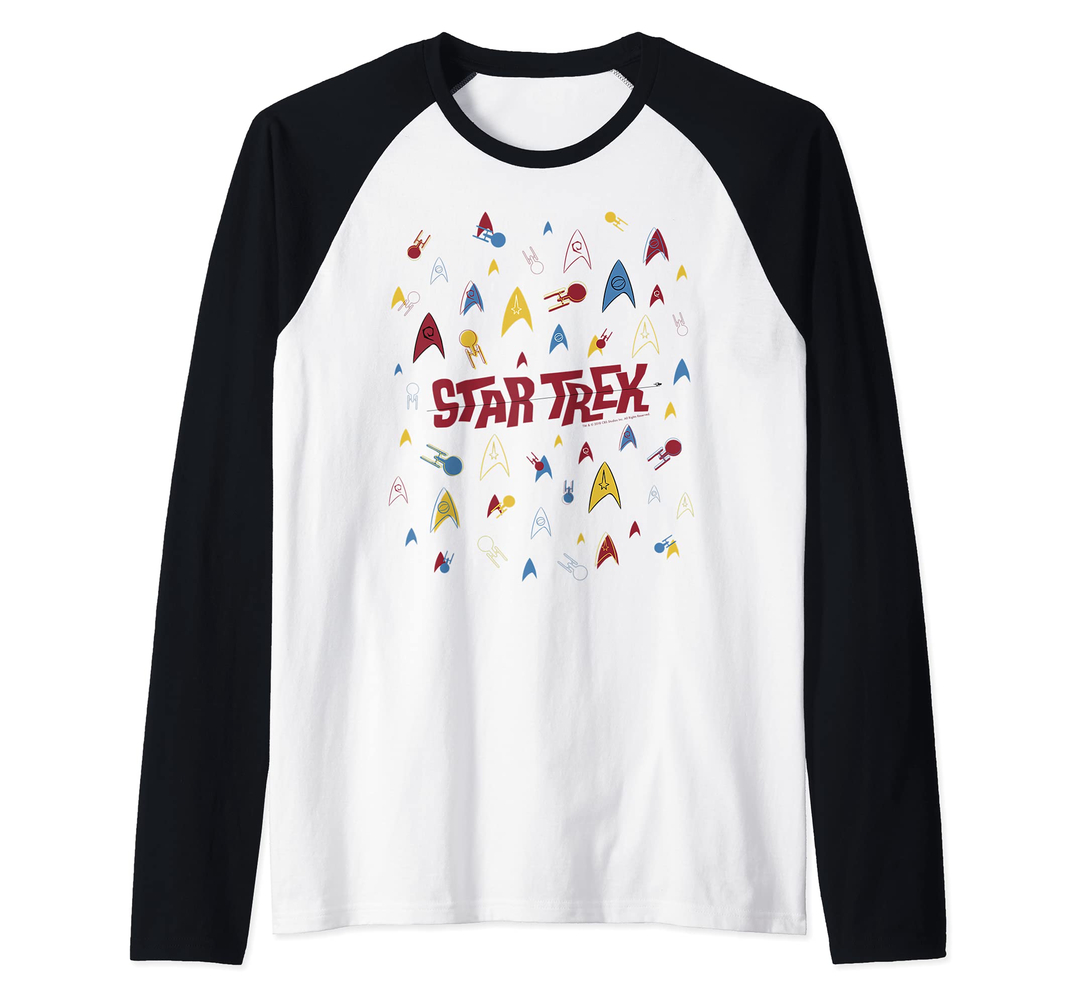 Star TrekOriginal Series Enterprise Delta Scatter Raglan Baseball Tee