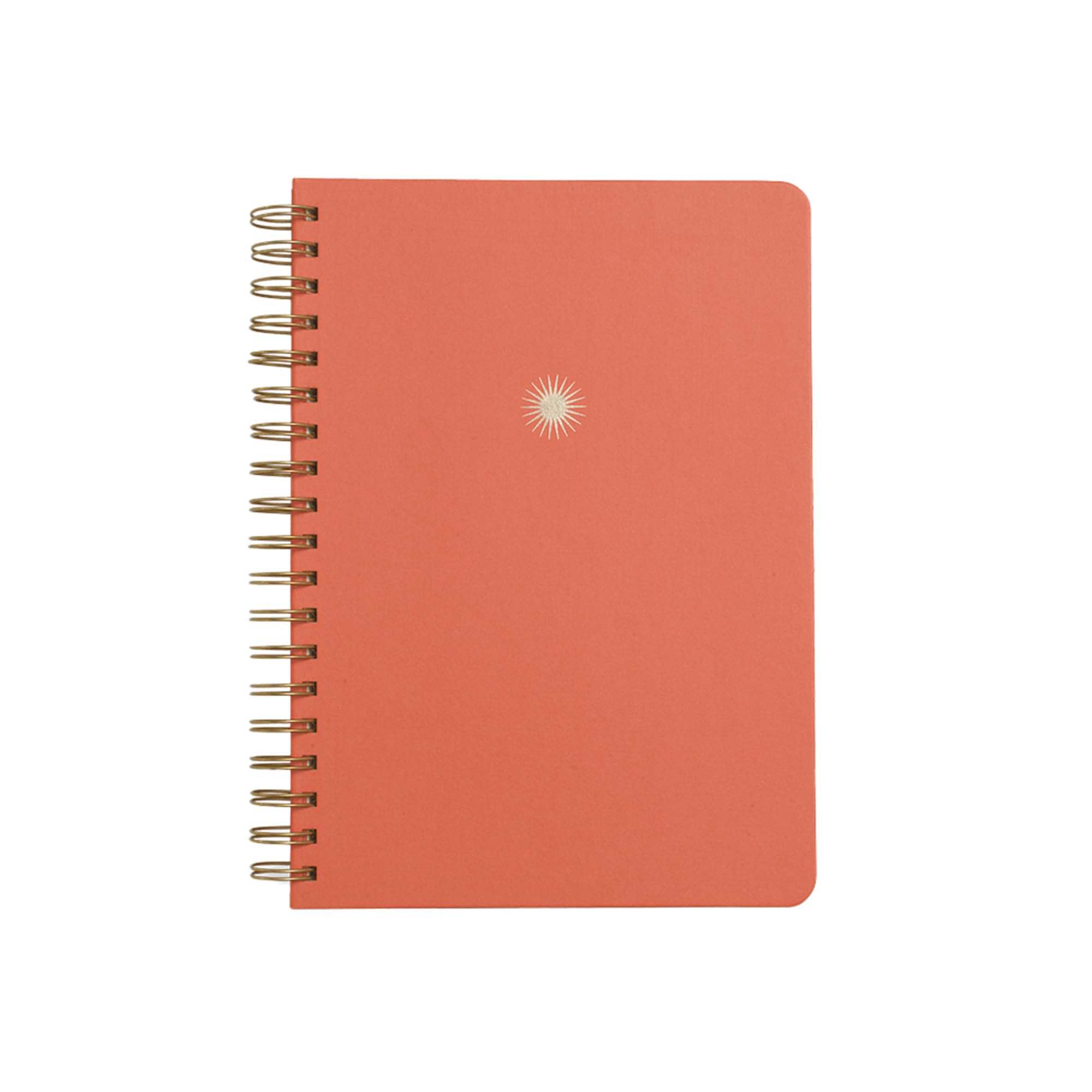 Papier Spiral Notebook - Orange, 176mm x 250mm, 180 Tearaway Pages | Quality, 22mm Brass Wire | 800gsm Textured Cover | Ideal for Journaling, Notes, Gift | Ships Next Day