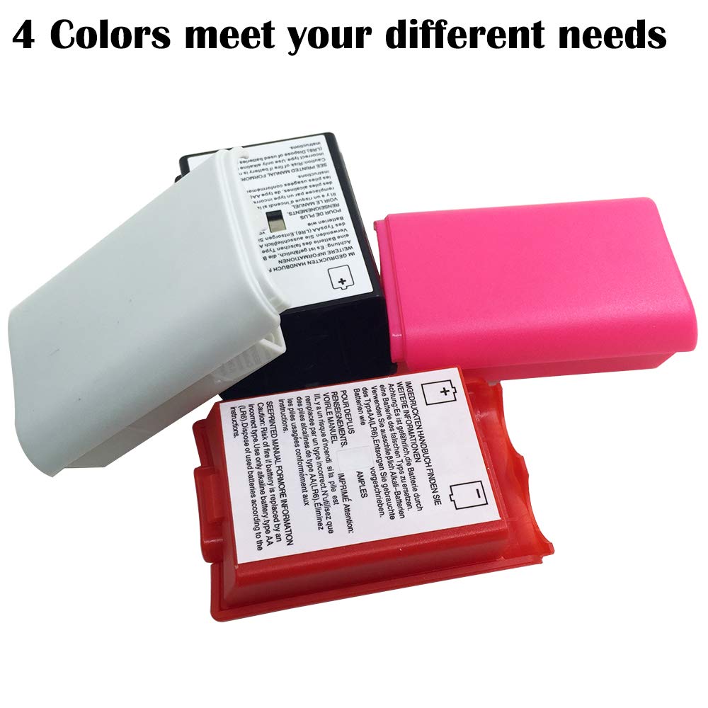 Funda Shell de 4 Piezas para batería AFUNTA para el Controlador inalámbrico Xbox 360-4 Colores (Negro, Blanco, Rojo, Rosa)