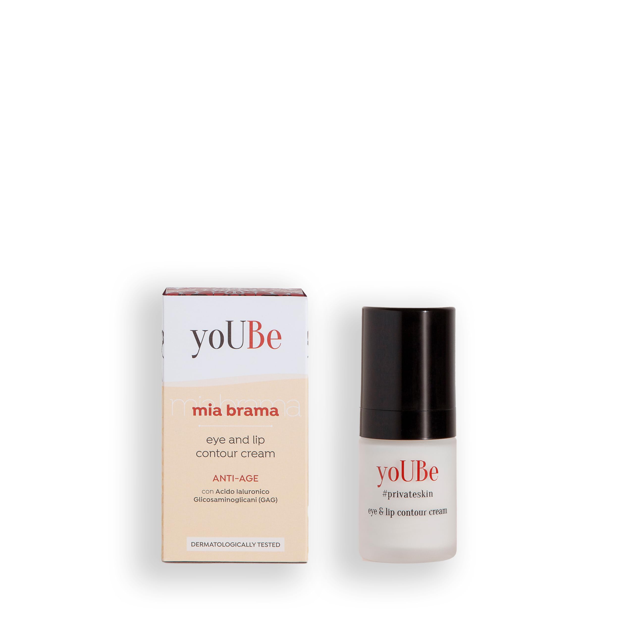 Eye and lip contour cream - crema contorno occhi e labbra Anti-age yoUBe - mia brama - 15 ml