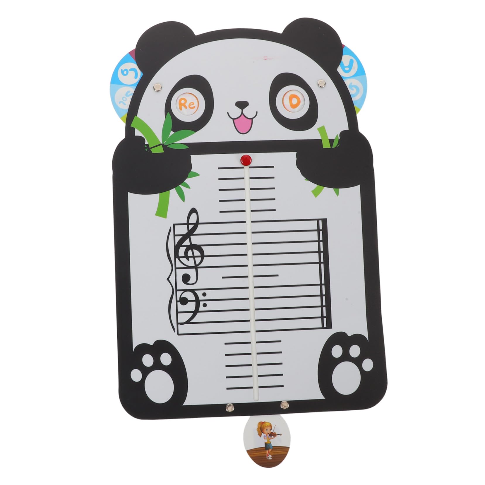 iplusmile Tableau D’Apprentissage Musical Panda pour Débutants, Tableau Blanc De Portée Musicale Portable, Fiches Éducatives De Notes Et Rythme, Outil Pédagogique Mobile pour École Et Maison