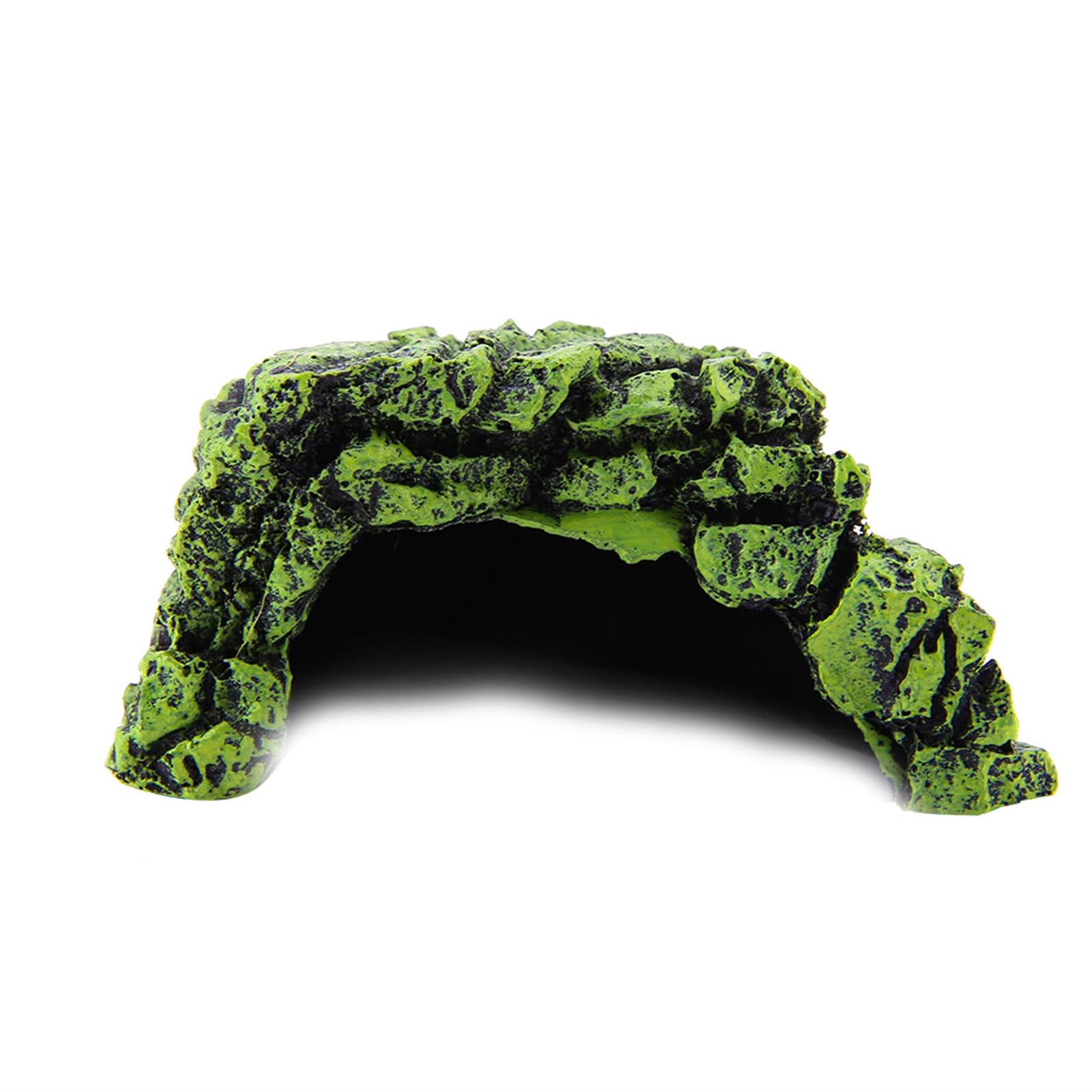 Topincn Nature Fish Hiding Cave Aquarium Non-Toxic High Simulation Crawling Turtle Reptile Basking Hide Habitat Tank Decoration Ornament(Medium)
