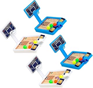 FELTECHELECTR Mini Finger Toys 4 Sets Desktop Basketball Machine Classic Toys Basketball Hoop Mini Football Toys Finger Sports Basketball Shooting Game