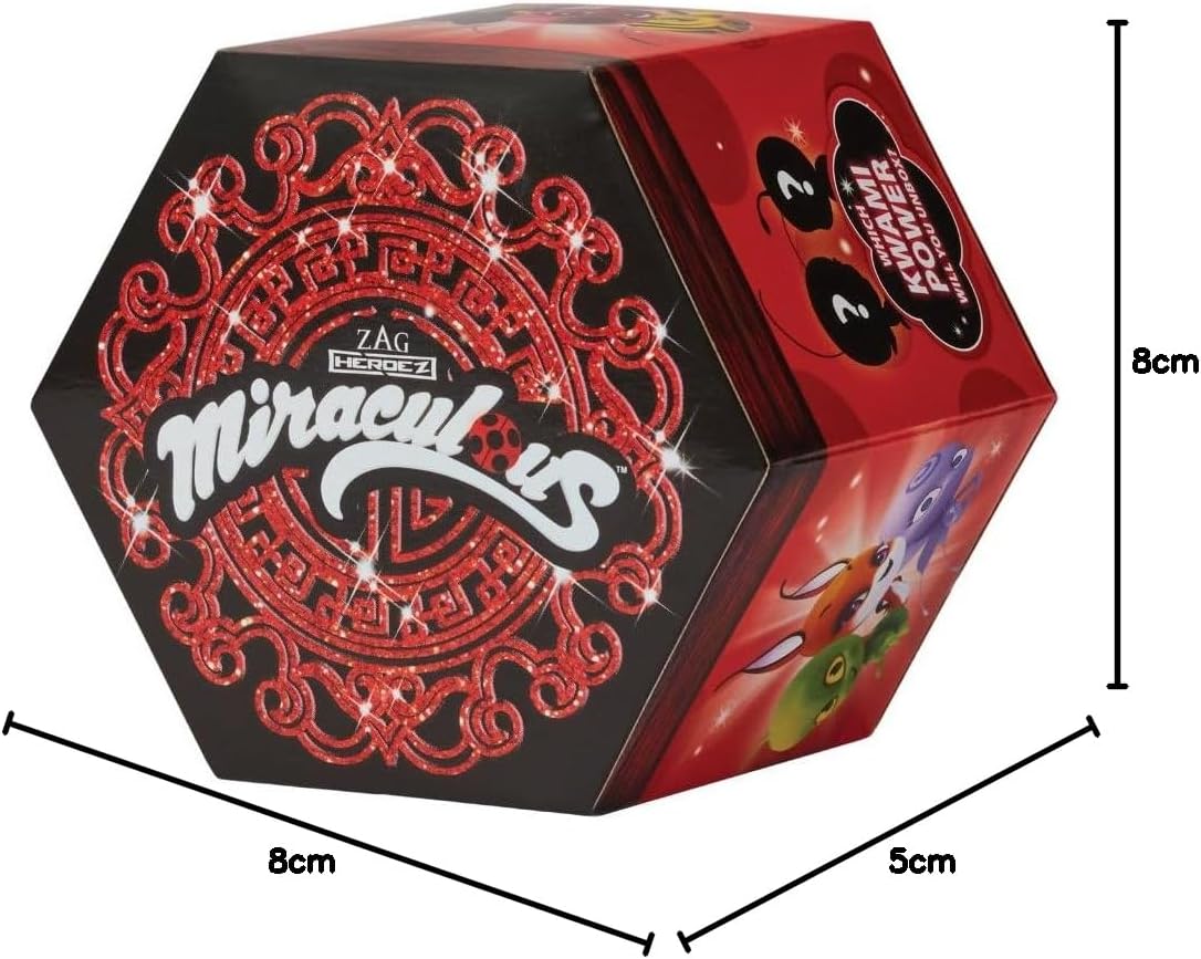 Bandai Miraculous Ladybug And Cat Noir Surprise Box With Figurine |Kwami Toy Inside | Mystery Kwami Toys Collect Them All | Blind Box Miraculous Kwami Figure With Jewel