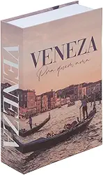 Cofre Secreto Porta Joias Com Chave Formato De Livro Real Veneza