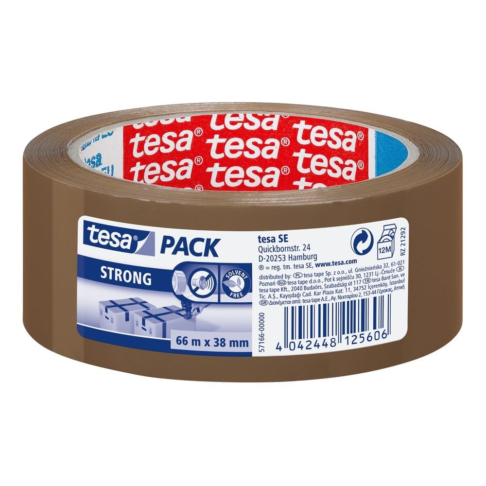 tesapack PP STRONG 66M x 38 MM BROWN
